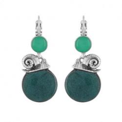 TARATATA bijoux Dormeuses Green.