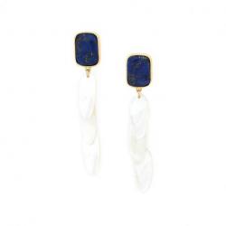 NATURE bijoux Boucles d'oreilles Cobalt.