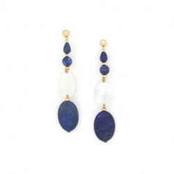 NATURE bijoux Boucles d'oreilles Cobalt.