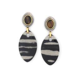 NATURE bijoux Boucles d'oreilles Zebra.