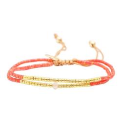 BELLE MAIS PAS QUE Bracelet Summer Crush Corail.