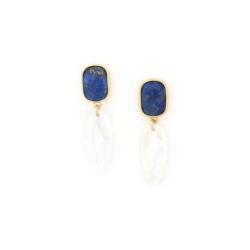 NATURE bijoux Boucles d'oreilles Cobalt.