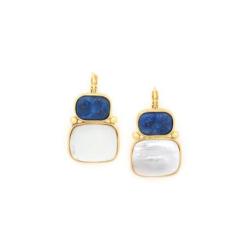 NATURE bijoux Dormeuses Cobalt.