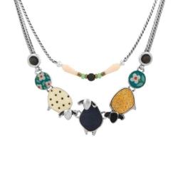 TARATATA bijoux Collier Tweed.