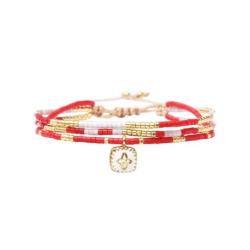 BELLE MAIS PAS QUE Bracelet Red Love Is The Answer Alma.