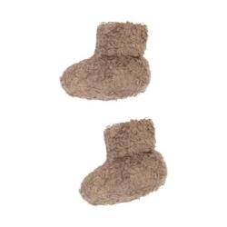 WOOLY ORGANIC -  PLUSH BOOTIES LIGHT - TAUPE