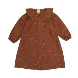 WOOLY ORGANIC - LONG SLEEVE DRES - CARAMEL