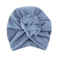 WOOLY ORGANIC - RUFFLE TURBAN - BLEU