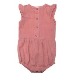 WOOLY ORGANIC - Barboteuse en mousseline rose