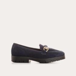 REQINS - Mocassins Muse en Cuir Velours - Nuit