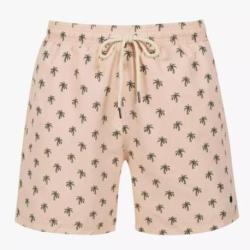 FAGUO - Short de Bain Mimizan Palmiers Rose