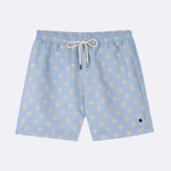 FAGUO - Short de Bain Mimizan Palmiers Bleu