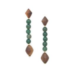 NATURE bijoux Boucles d'oreilles Aventurine.