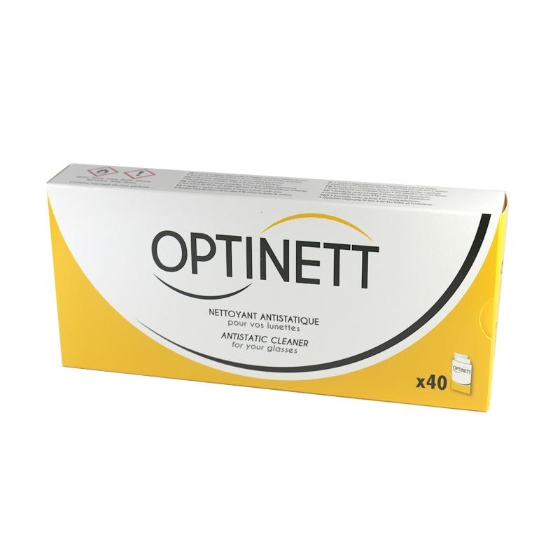 Nettoyant Antistatique Pour Lunettes Optinett - 40 Lingettes